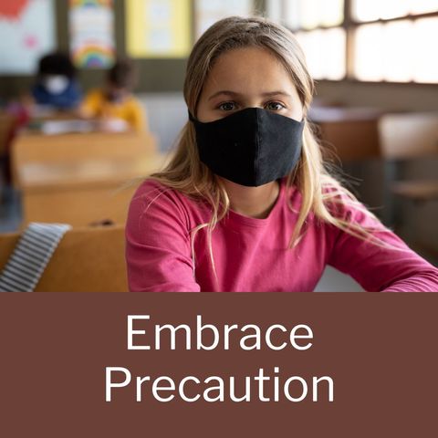 young schoolgirl wearing face mask for health precautions - Download Free Stock Templates Pikwizard.com