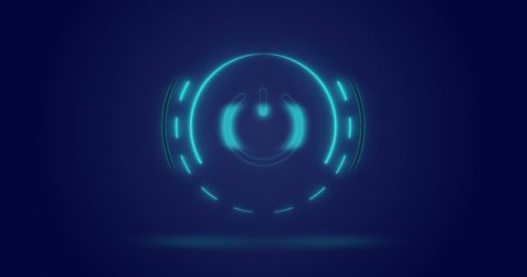 futuristic digital power symbol with abstract circular design - Download Free Stock Images Pikwizard.com
