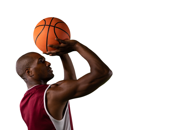 African American Male Basketball Player Shooting Ball Transparent Background - Download Free Stock Videos Pikwizard.com