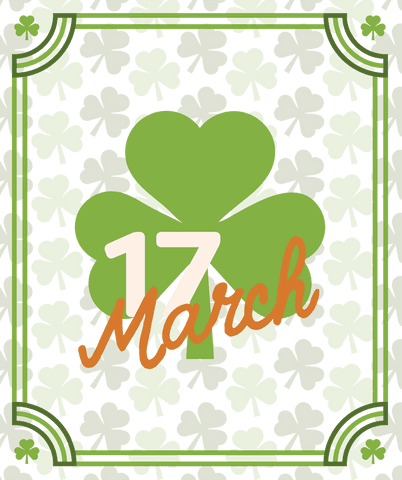 St Patrick's Day Shamrock with 17 March Date on Transparent Background - Download Free Stock Videos Pikwizard.com