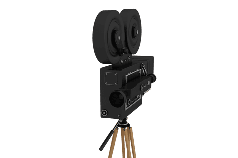 vintage film reel camera on tripod transparent background - Download Free Stock Videos Pikwizard.com