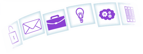 unified collection of purple business symbols on transparent background - Download Free Stock Videos Pikwizard.com