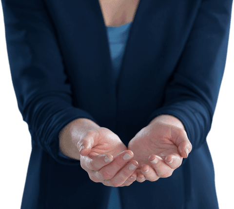 businesswoman holding transparent virtual object in hands - Download Free Stock Videos Pikwizard.com