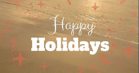 Festive Sand and Waves Holiday Greeting Background - Download Free Stock Images Pikwizard.com