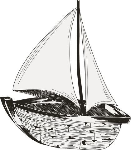 vintage sailboat sketch with grain texture on transparent background - Download Free Stock Videos Pikwizard.com