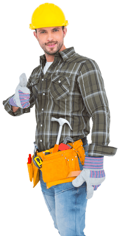 Transparent Construction Worker Giving Thumbs Up Gesture - Download Free Stock Videos Pikwizard.com