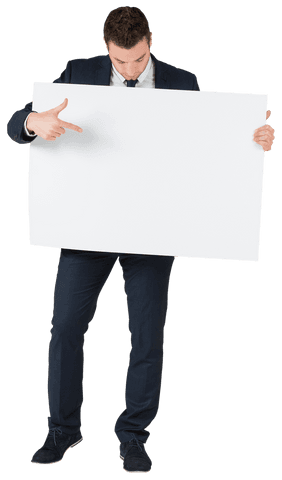 Businessman in Suit Holding Transparent Blank Card for Advertising - Download Free Stock Videos Pikwizard.com