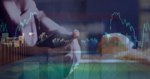 Digital Financial Analysis with Data Overlay and Smartphone