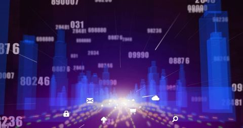 Futuristic Metaverse City with Flowing Data Visualizations - Download Free Stock Images Pikwizard.com