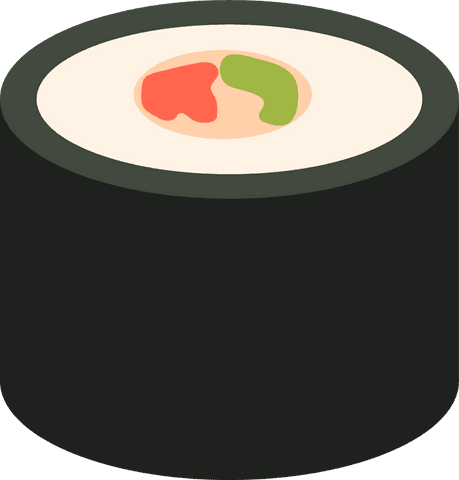 transparent maki sushi roll vector with salmon and avocado - Download Free Stock Videos Pikwizard.com
