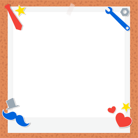 Playful Frame with Whimsical Elements on Orange Transparent Background - Download Free Stock Videos Pikwizard.com