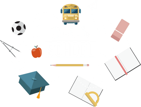 Creative back to school concept with transparent elements