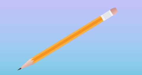 Yellow Pencil Icon on Blue Gradient Background - Download Free Stock Images Pikwizard.com