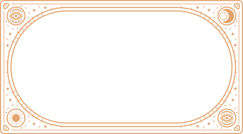 Ornate golden frame with art deco elements on transparent background