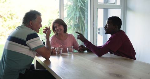 Intergenerational Dialogue Over Breakfast Table