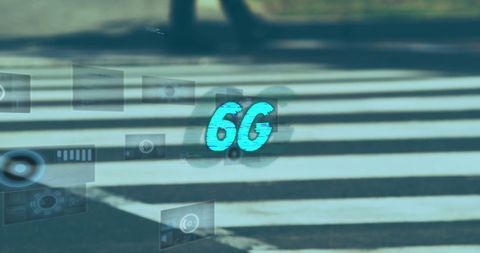 Futuristic 6G Technology over Urban Crosswalk - Download Free Stock Images Pikwizard.com