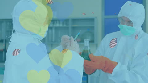 Scientists Discussing Vaccine in Modern Lab