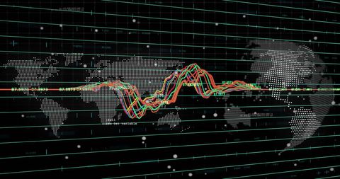 Global Financial Data Network Visualization on World Map - Download Free Stock Images Pikwizard.com