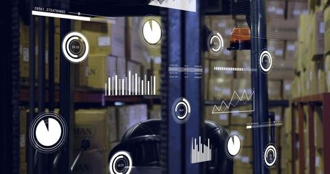 Modern Warehouse Technology with Data Visualization and Automation