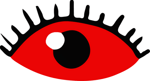 bold red eye icon with black pupil and transparent background - Download Free Stock Videos Pikwizard.com