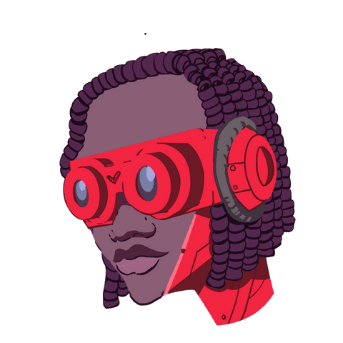 futuristic cyborg with hi-tech goggles on transparent background - Download Free Stock Videos Pikwizard.com