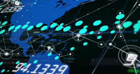 Global Networks and Digital Data Concept with World Map Overlay - Download Free Stock Images Pikwizard.com