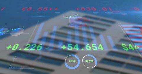 Data Visualization Over Urban Skyline Reflecting Global Business Trends - Download Free Stock Images Pikwizard.com