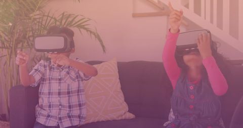 Children Using Virtual Reality Headsets at Home