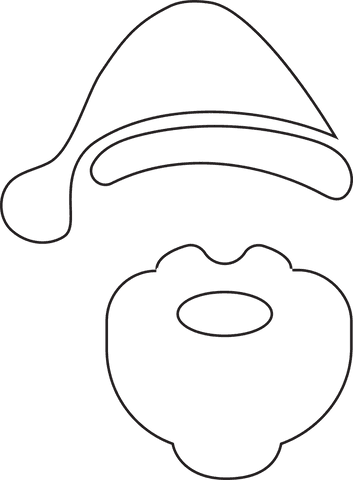 Transparent Vector Silhouette of Santa Claus Face Design - Download Free Stock Videos Pikwizard.com