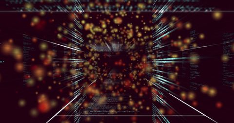 Abstract Data Particles and Binary Code Background