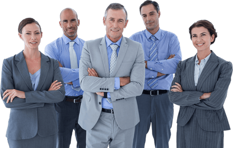 Confident Business Team Standing Together Transparency - Download Free Stock Videos Pikwizard.com
