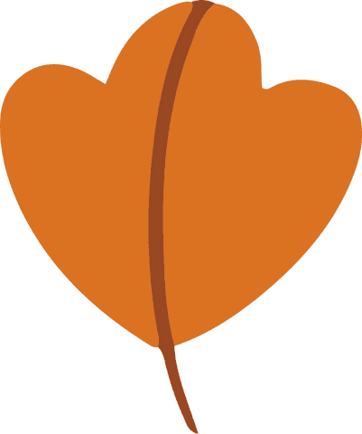 Heart-Shaped Orange Leaf with Brown Vein on Transparent Background - Download Free Stock Videos Pikwizard.com