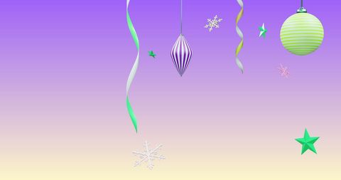 Festive Holiday Decoration on Gradient Background