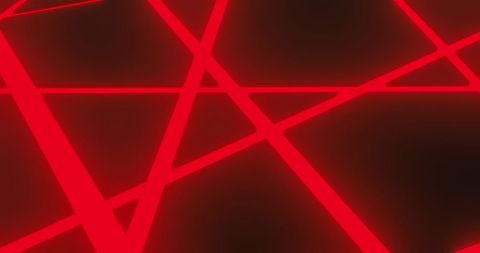 Glowing red geometric lines on abstract dark background
