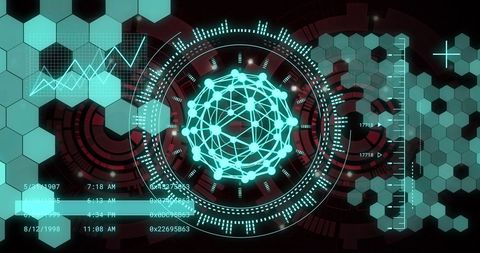 Futuristic Technology Interface with Data and Graphs - Download Free Stock Images Pikwizard.com