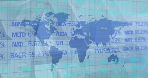 Financial Data Overlay with Global Map Visualization