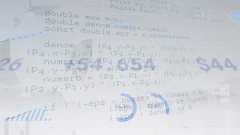 Data Processing Animation Over Stock Market Concept