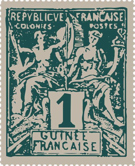 Vintage French Guinea Colonial Stamp on Transparent Background Concept - Download Free Stock Videos Pikwizard.com