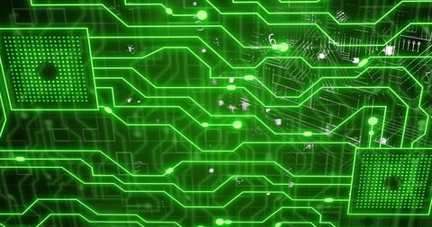 Digital Padlock on Neon Green Circuit Background - Download Free Stock Images Pikwizard.com