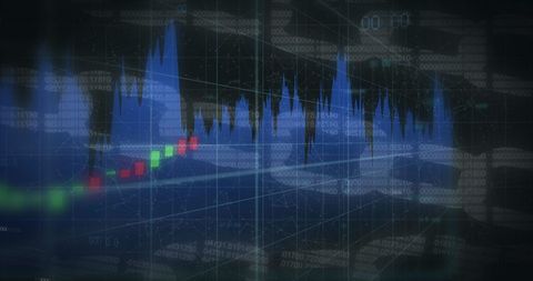 Futuristic Data Visualization with Financial Statistics - Download Free Stock Images Pikwizard.com