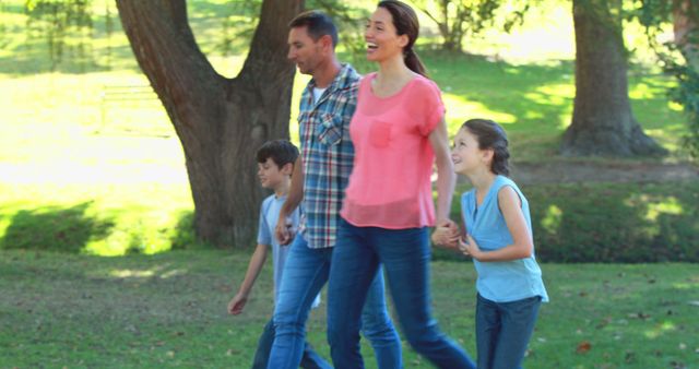 Happy Multigenerational Family Enjoying Outdoor Walk in Park - Download Free Stock Images Pikwizard.com