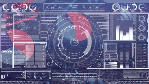 Futuristic Interface with Data Visualizations