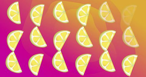 Vibrant digital lemons abstract art with dynamic effects