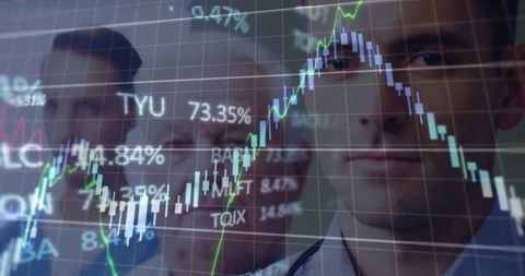 Caucasian Doctors Analyzing Financial Healthcare Trends