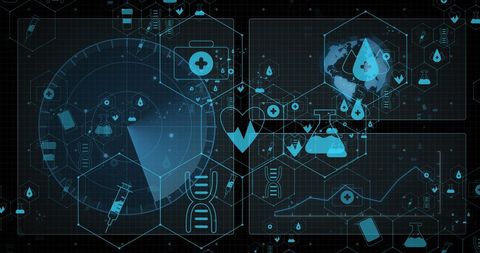 Futuristic Global Medical Data and Interface - Download Free Stock Images Pikwizard.com