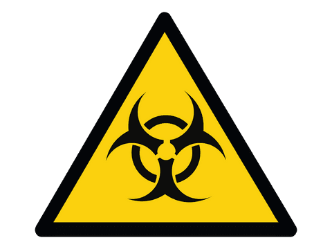 yellow biohazard warning sign on transparent background - Download Free Stock Videos Pikwizard.com