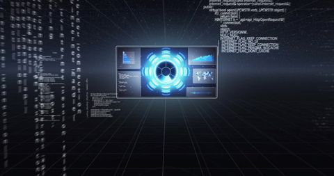 Futuristic Data Visualization with Glowing Interface - Download Free Stock Images Pikwizard.com