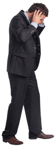 transparent businessman experiencing stress in suit static - Download Free Stock Videos Pikwizard.com