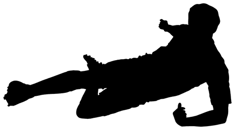 Silhouette of Male Football Player on Transparent Background Outlook