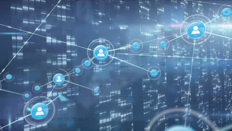 Digital Network Overlays Cityscape Illustrating Global Connections